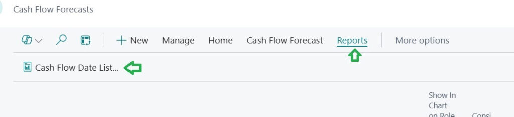 Cashflow Forecast standard report