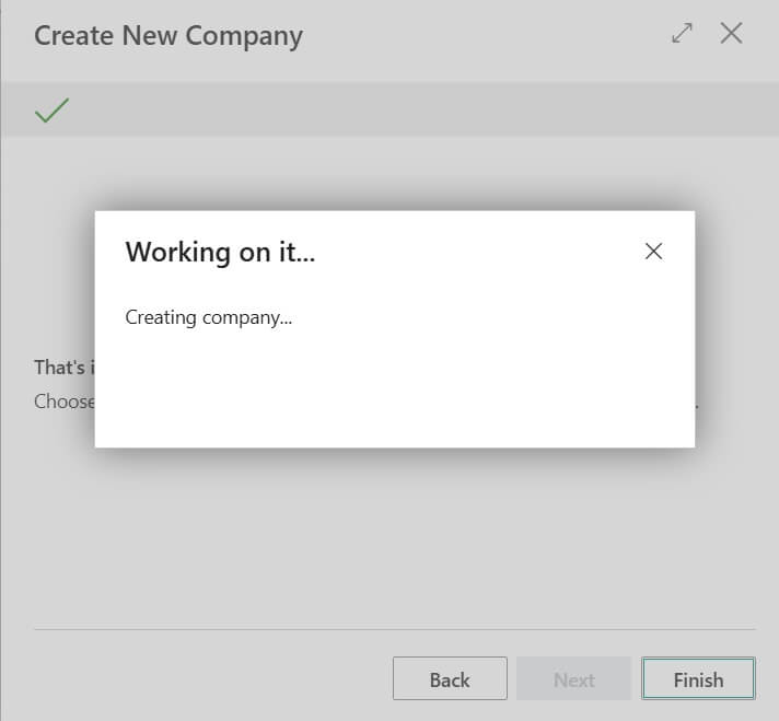 Creating Company Status info While creating new company in Business central