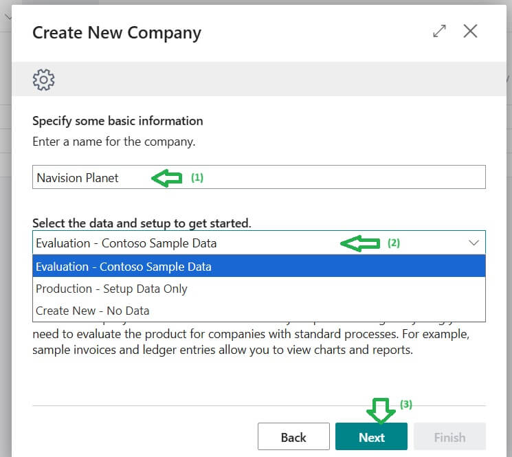 New Companies Wizard Business Central Page 2