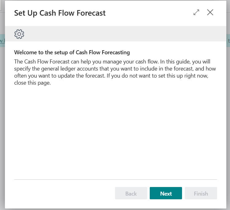 Setup Cash Flow in Business Central