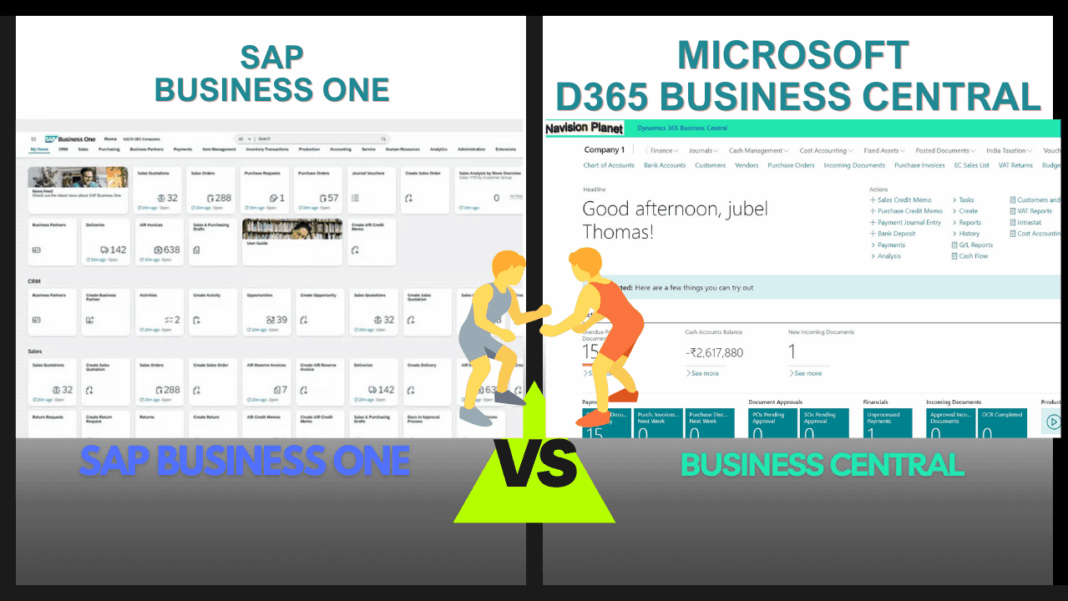 Microsoft Business Central vs SAP Business One detailed comparison