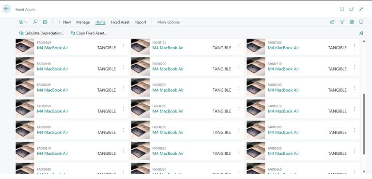 FA Auto Created Cards sample in Business Central