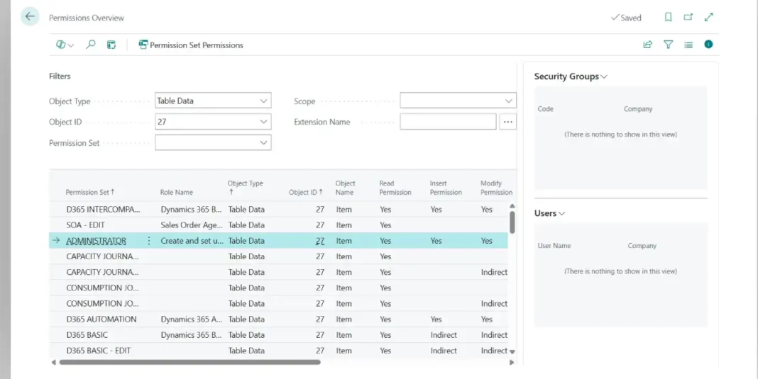 User Setup and Permission Sets in Business Central – Beginner’s Guide (2026) Permissions Overview Page in Business Central