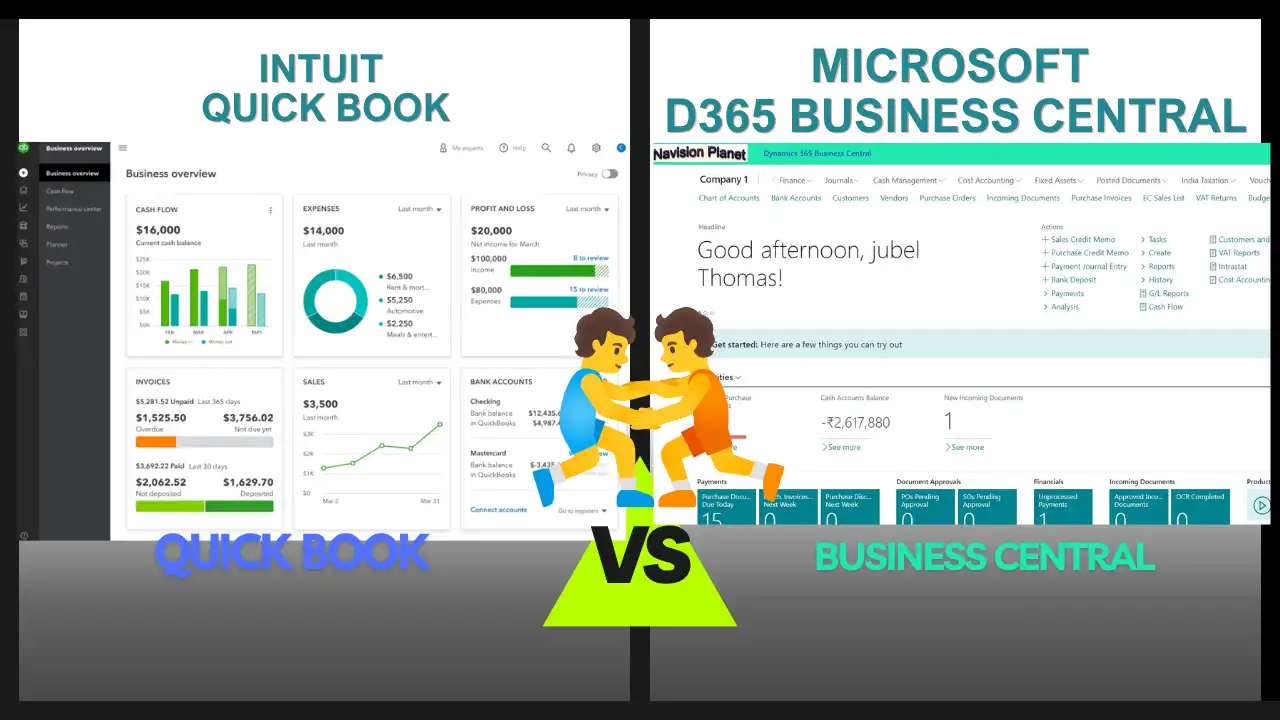 Quick Book vs Business Central Quick Book vs Business Central Comparison